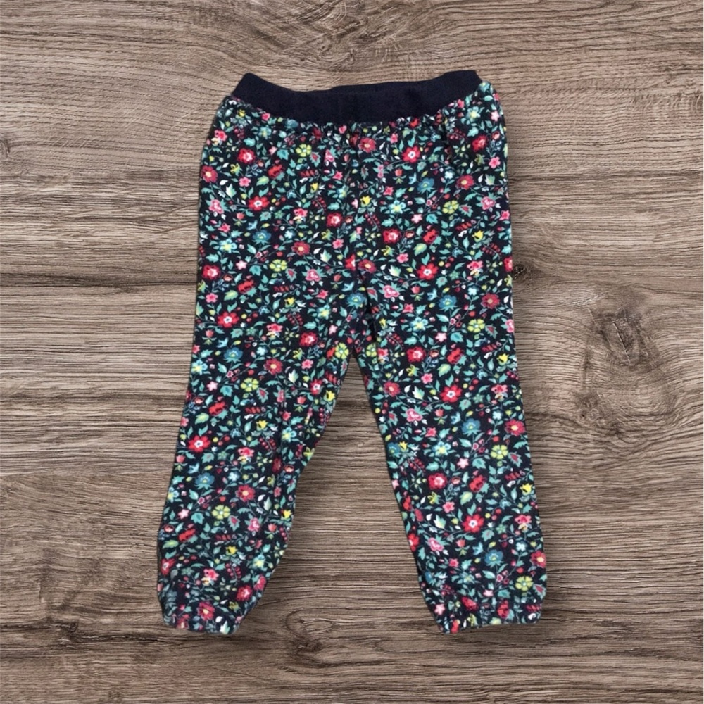 Baby Gap Black floral toddler joggers
